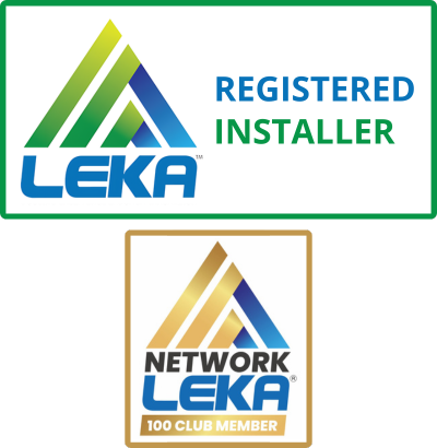 leka registered installer 110 club logo